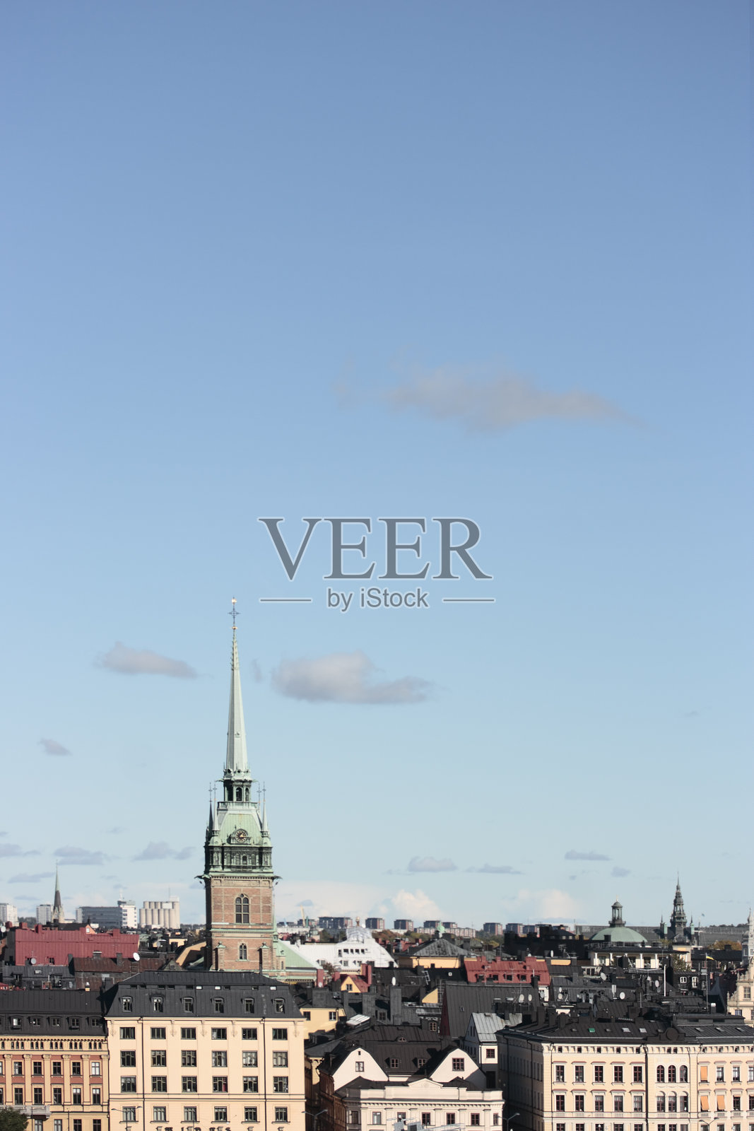 斯德哥尔摩的屋顶照片摄影图片