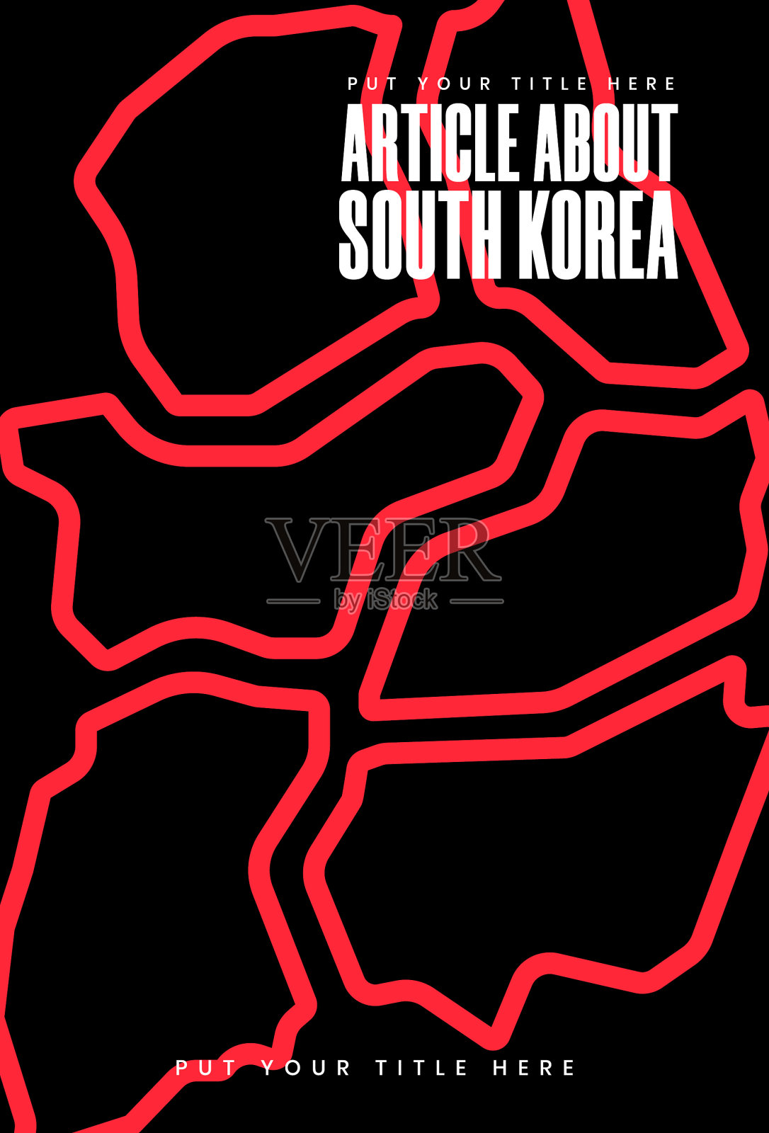 韩国地图页面设计插画图片素材