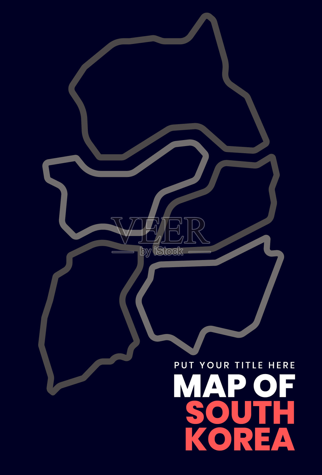 韩国地图页面设计插画图片素材