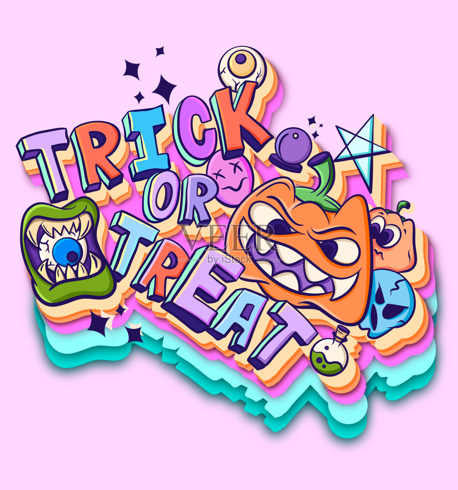 万圣节派对插画图片素材