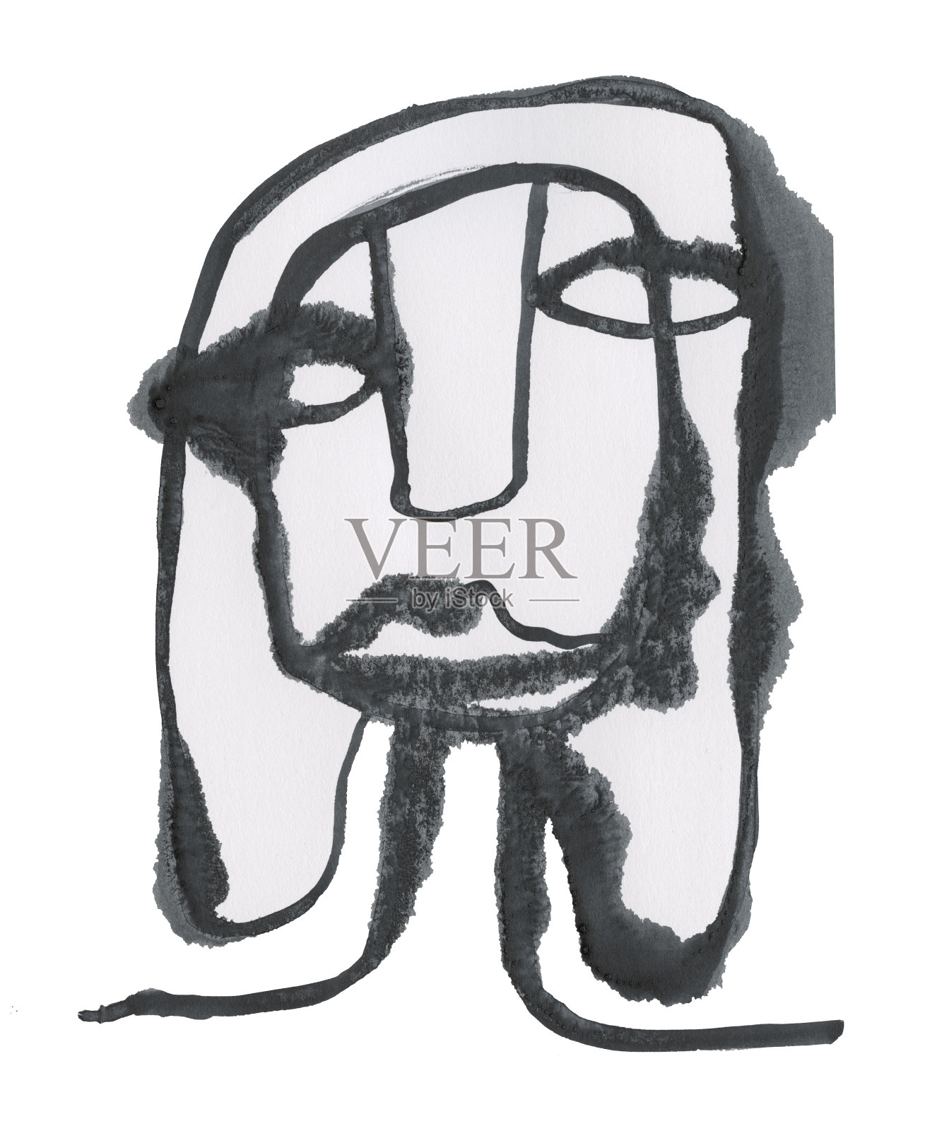 女性肖像插画图片素材