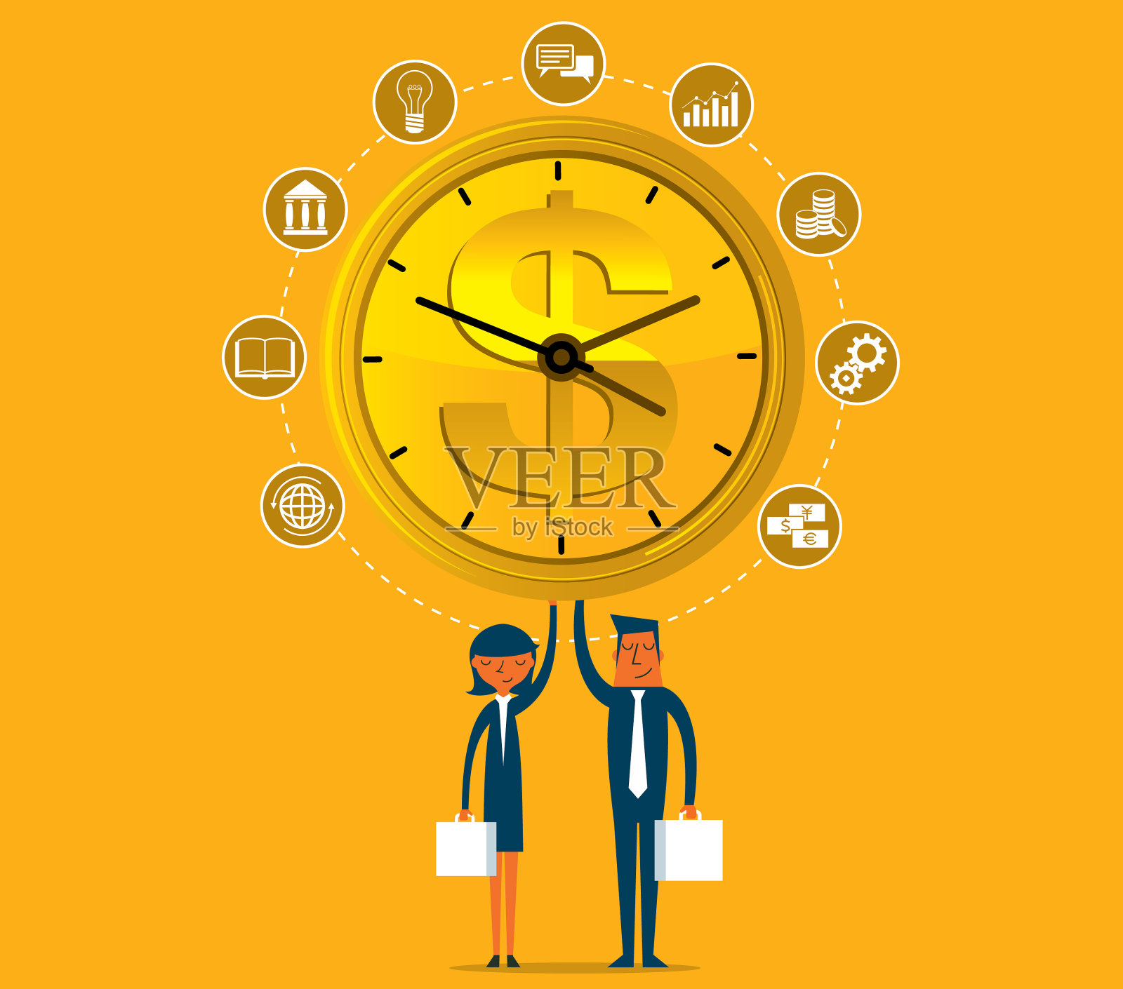 时间就是金钱插画图片素材