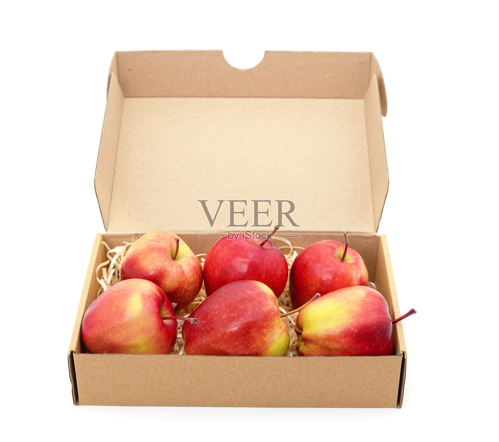 盒子里的苹果。照片摄影图片