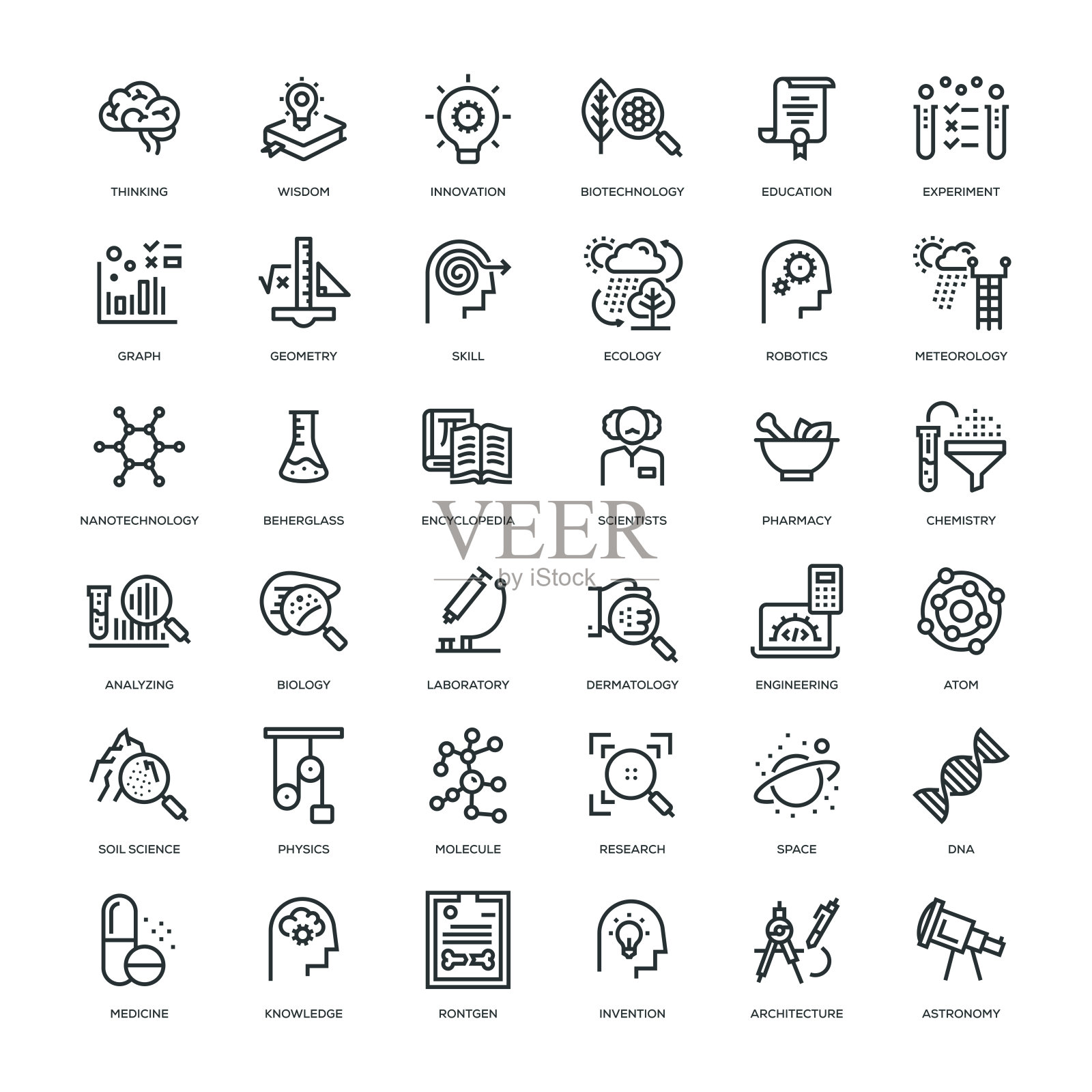 科学图标设置图标素材