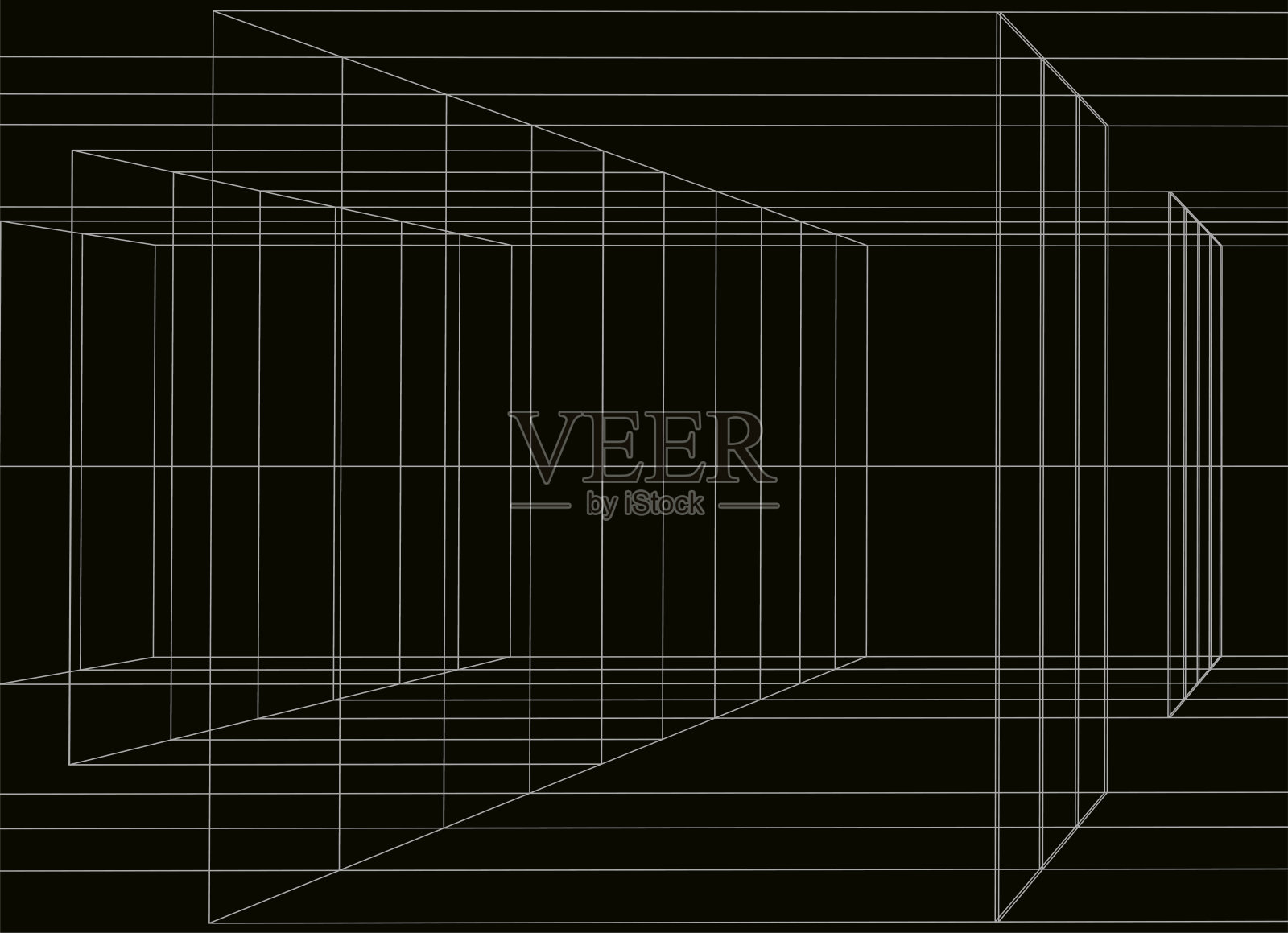 抽象未来风格透视线网格网络技术格局背景插画图片素材