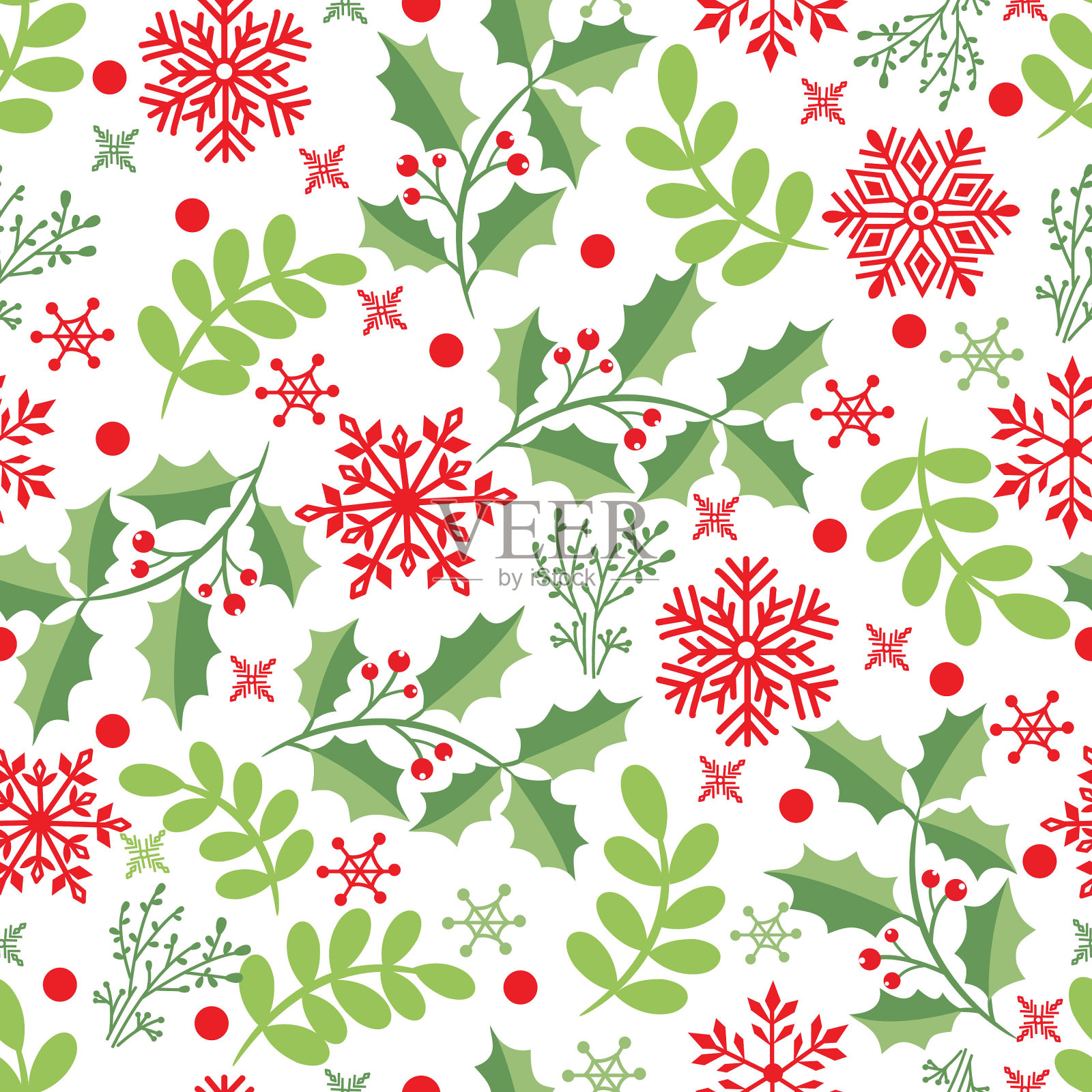 冬季无缝图案。插画图片素材