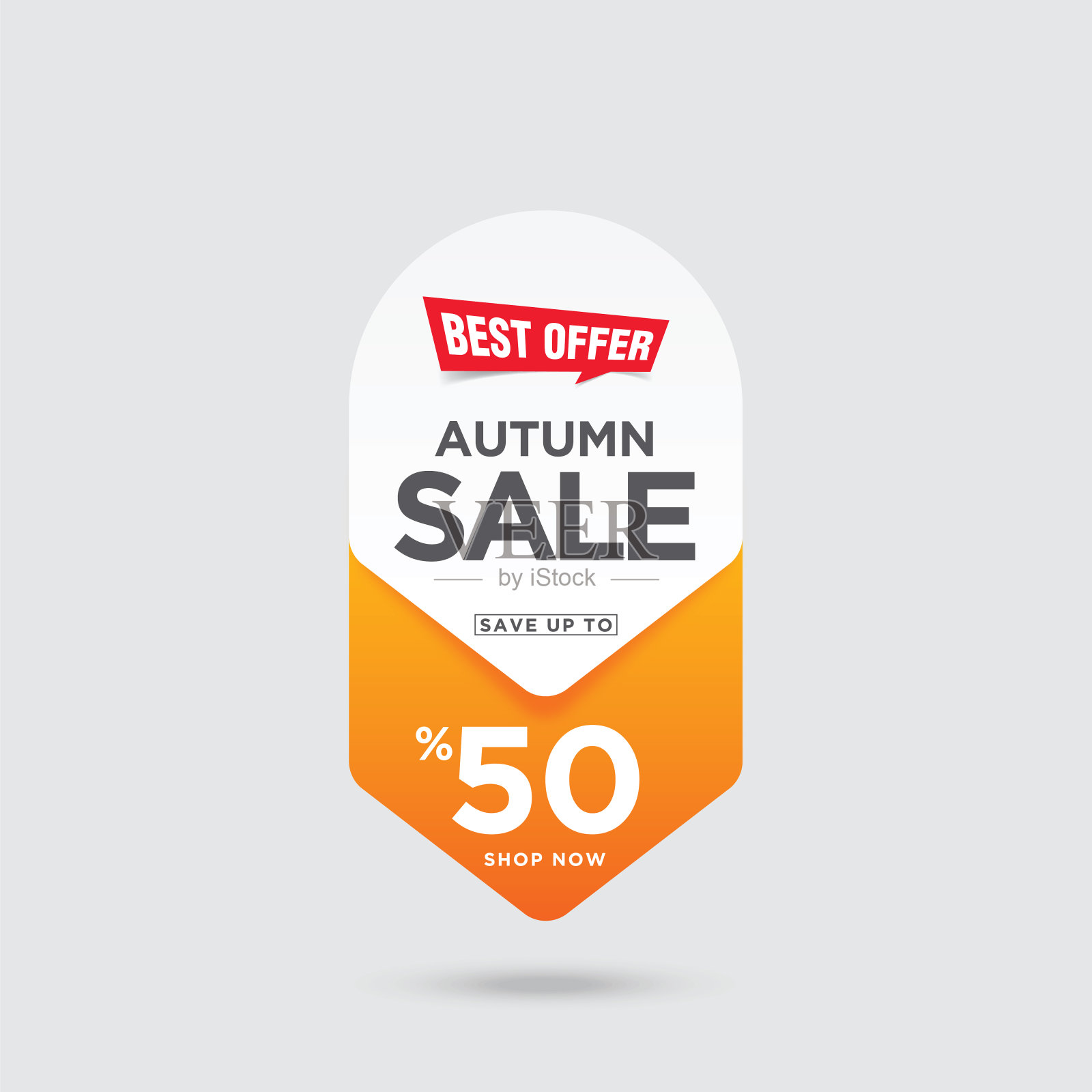 秋季销售旗帜库存插图设计元素图片