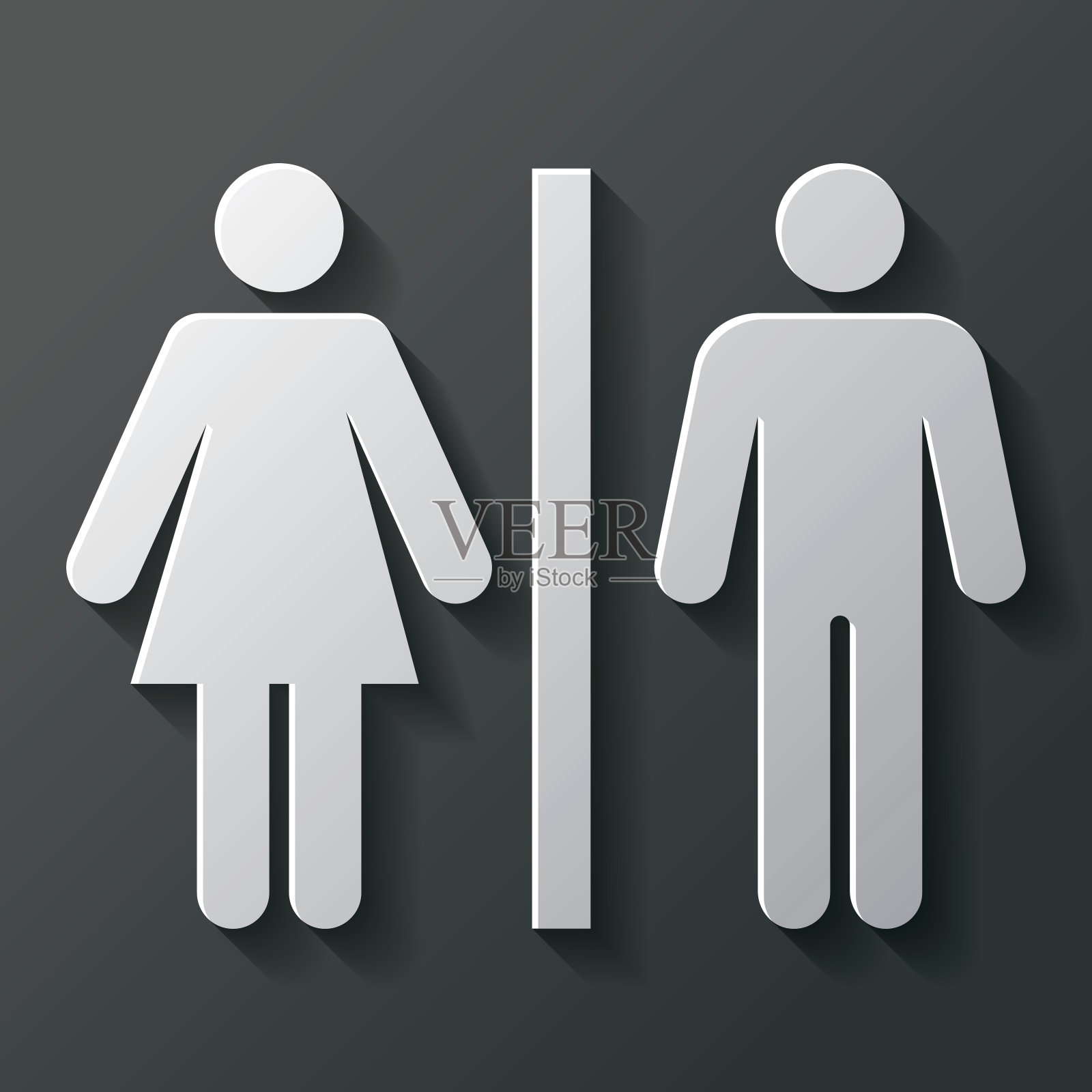 浴室剪纸风格图标插画图片素材