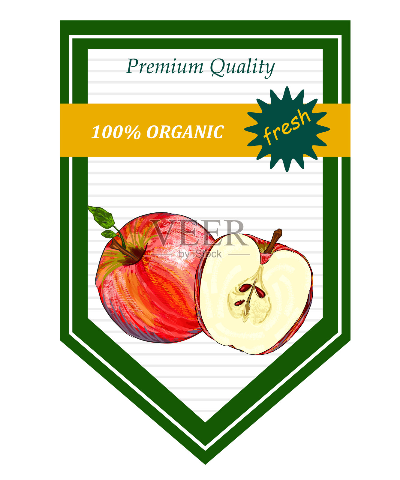 食品标签设计插画图片素材