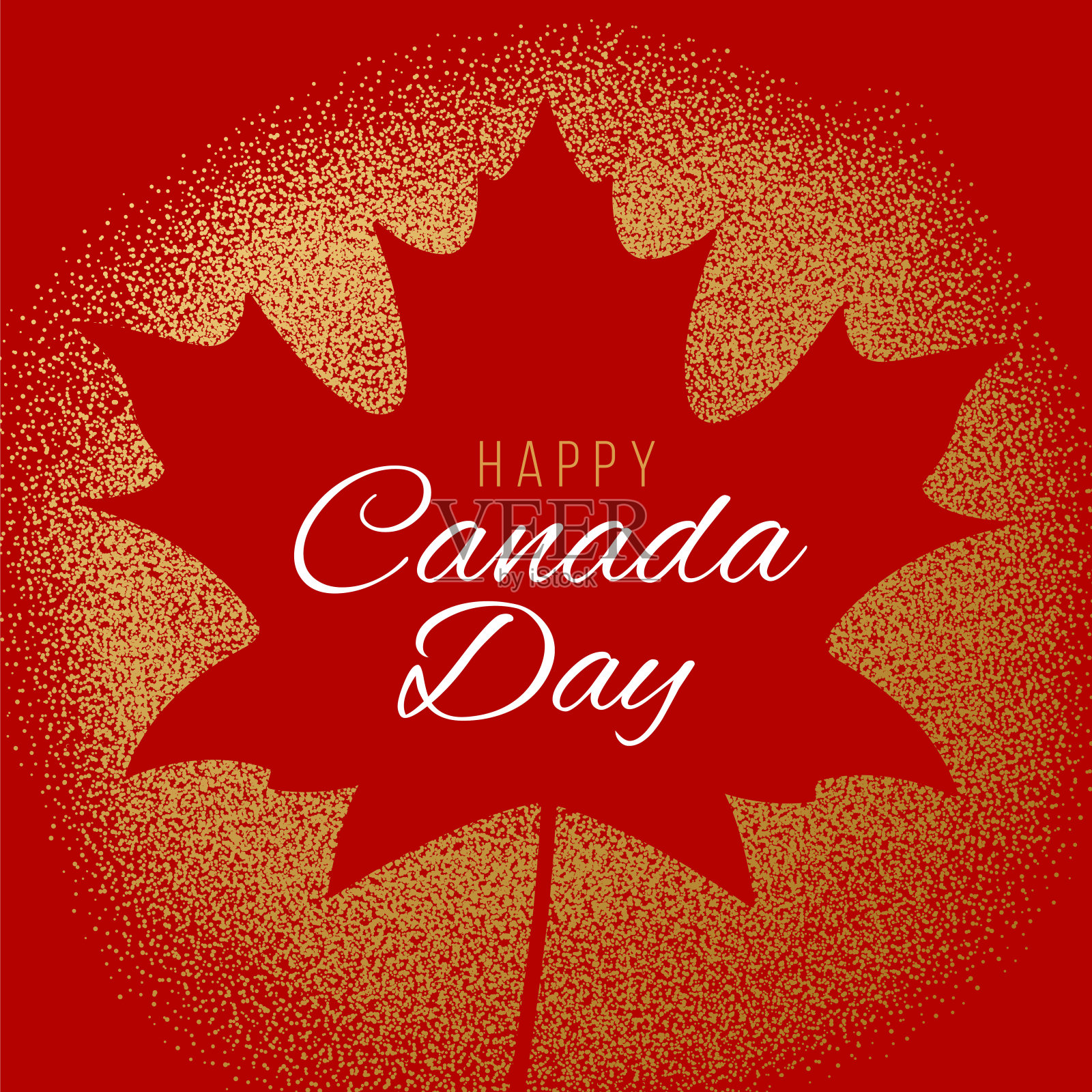 加拿大日贺卡。插画图片素材