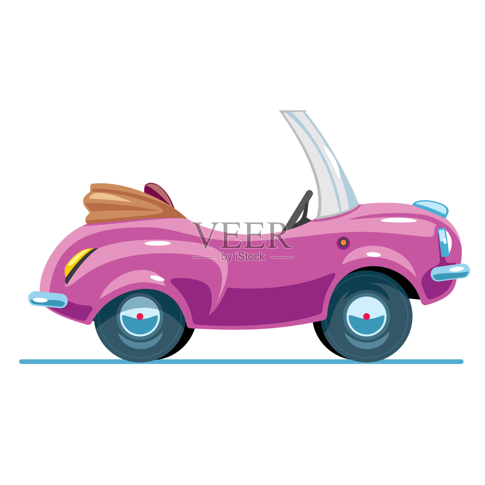 汽车可转换插画图片素材