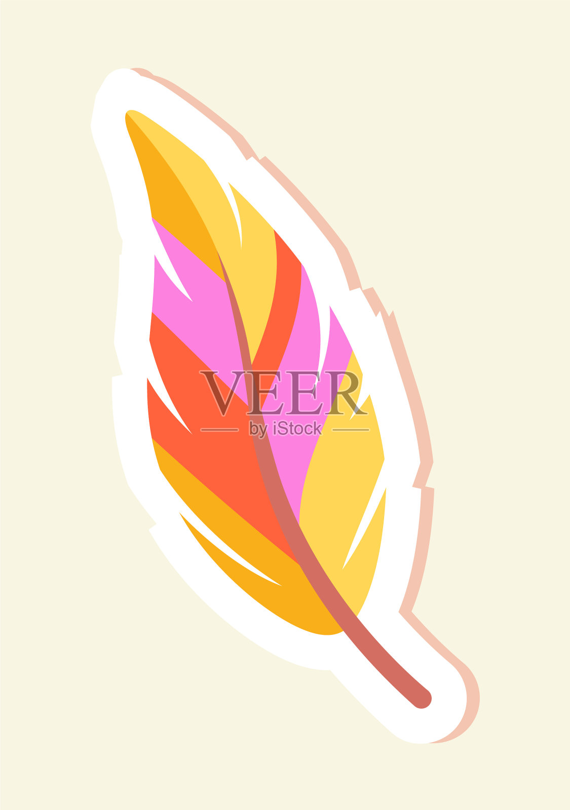 嬉皮士贴纸的概念插画图片素材