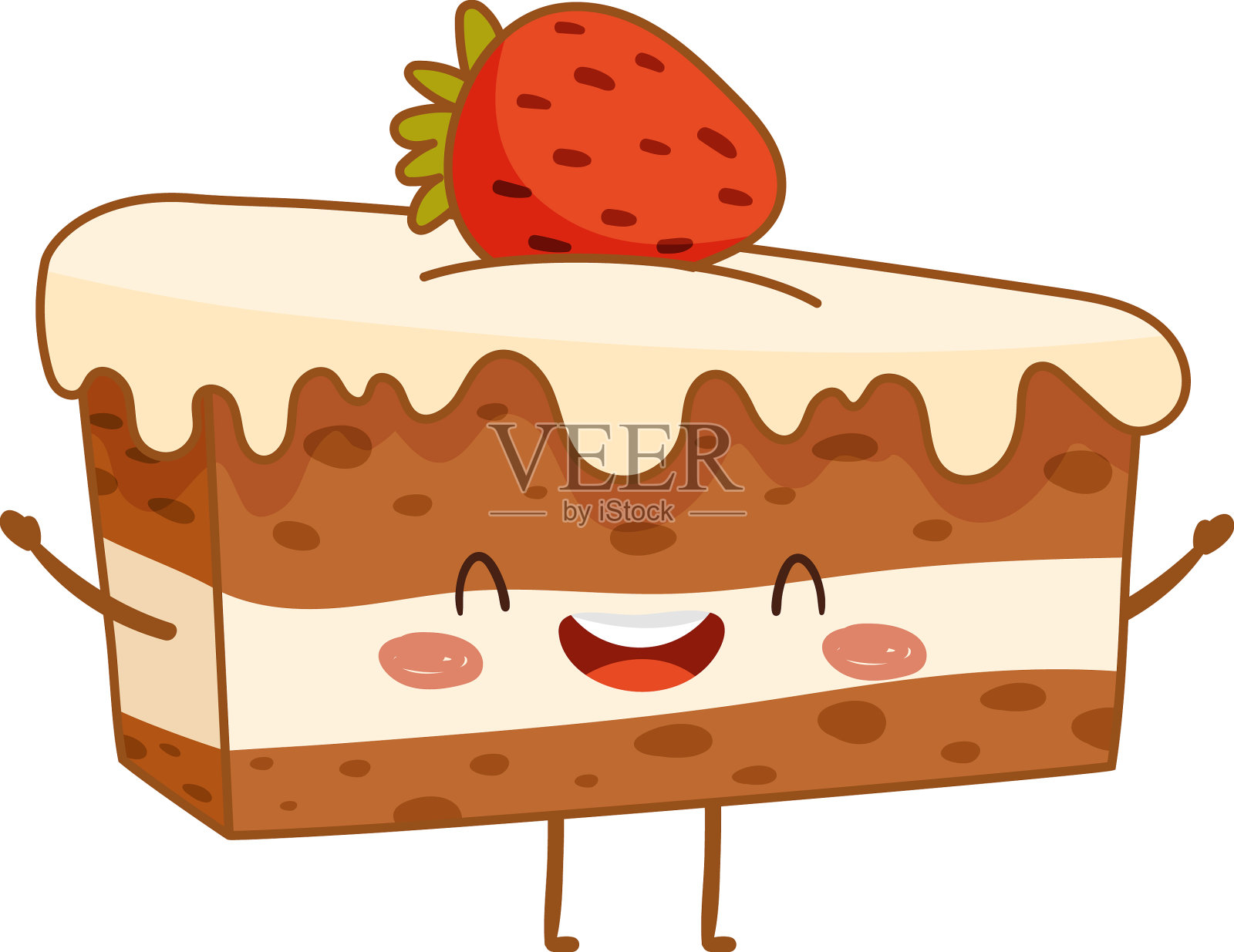 烘焙食品卡通人物可爱蛋糕甜点插画图片素材