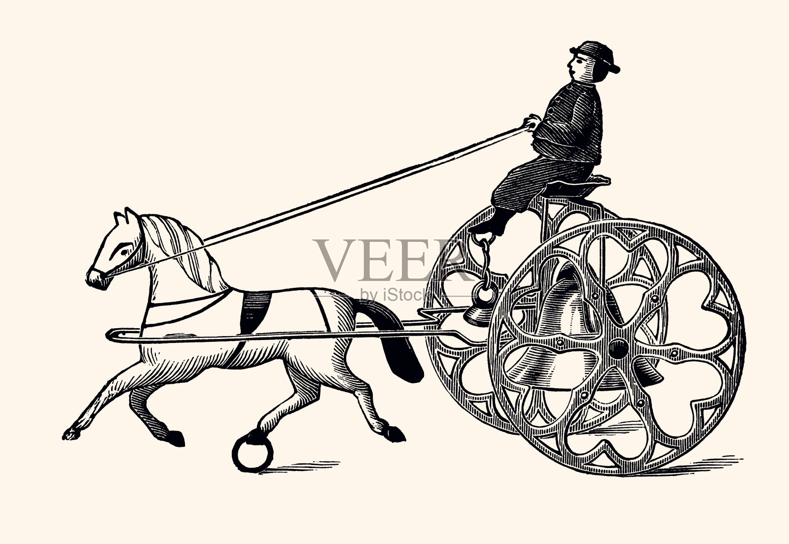 赛马:儿童玩具(xxxl)插画图片素材