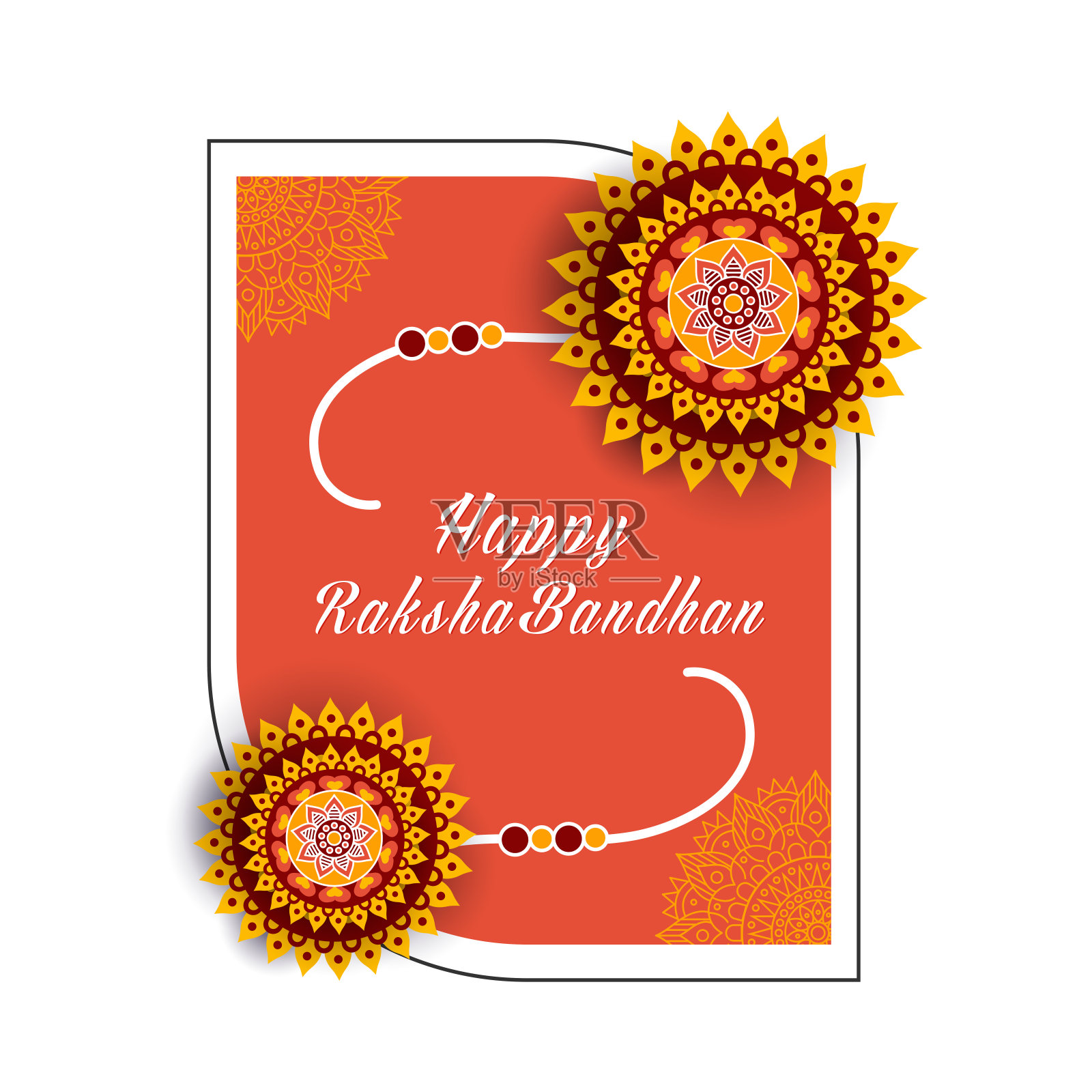 Raksha Bandhan贺卡海报插画图片素材