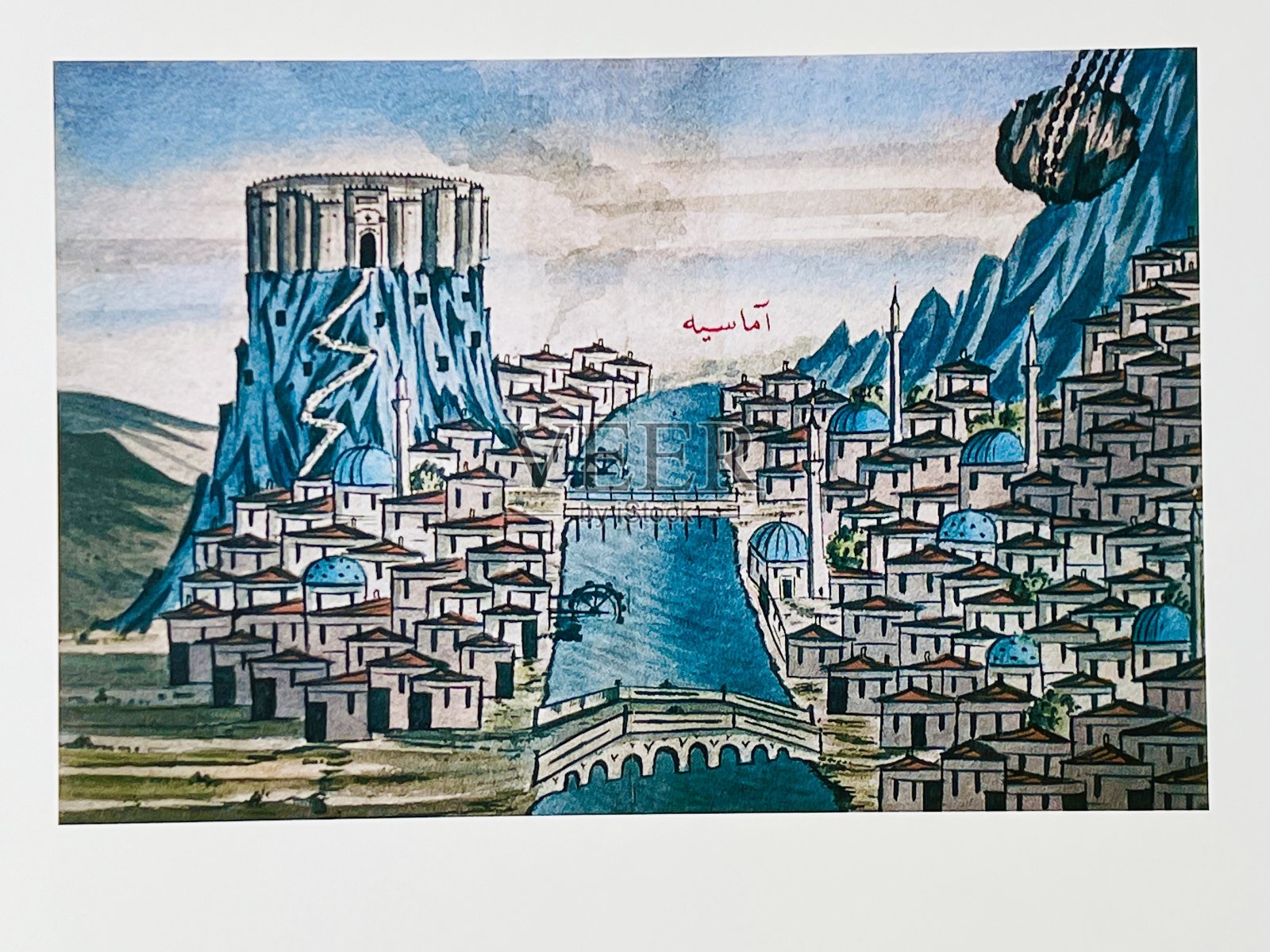 土耳其小镇Amasya插画图片素材