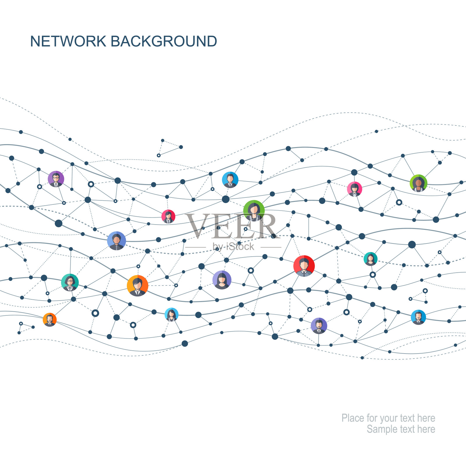 抽象的网络插画图片素材
