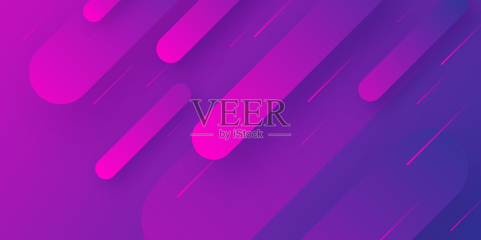 抽象设计与几何形状-时髦的紫色梯度插画图片素材