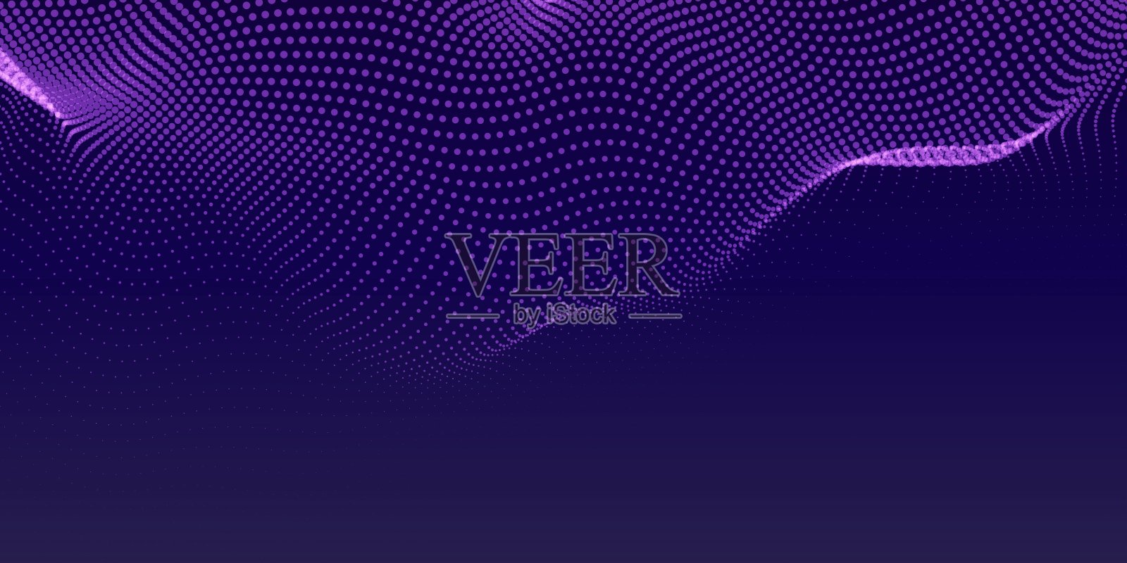 摘要波动粒子技术背景插画图片素材