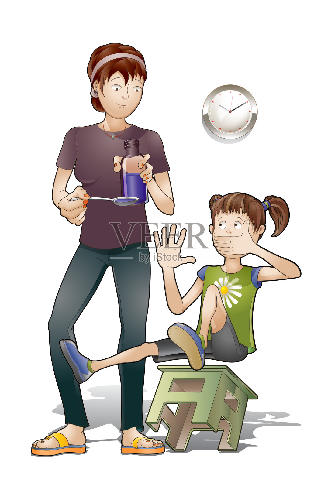 药物治疗插画图片素材