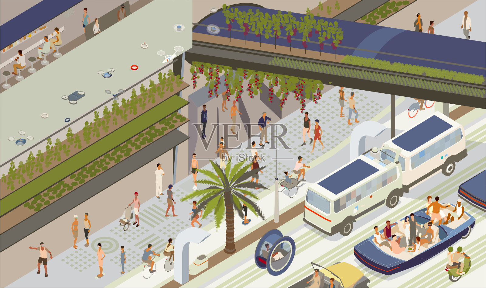 未来城市插图插画图片素材