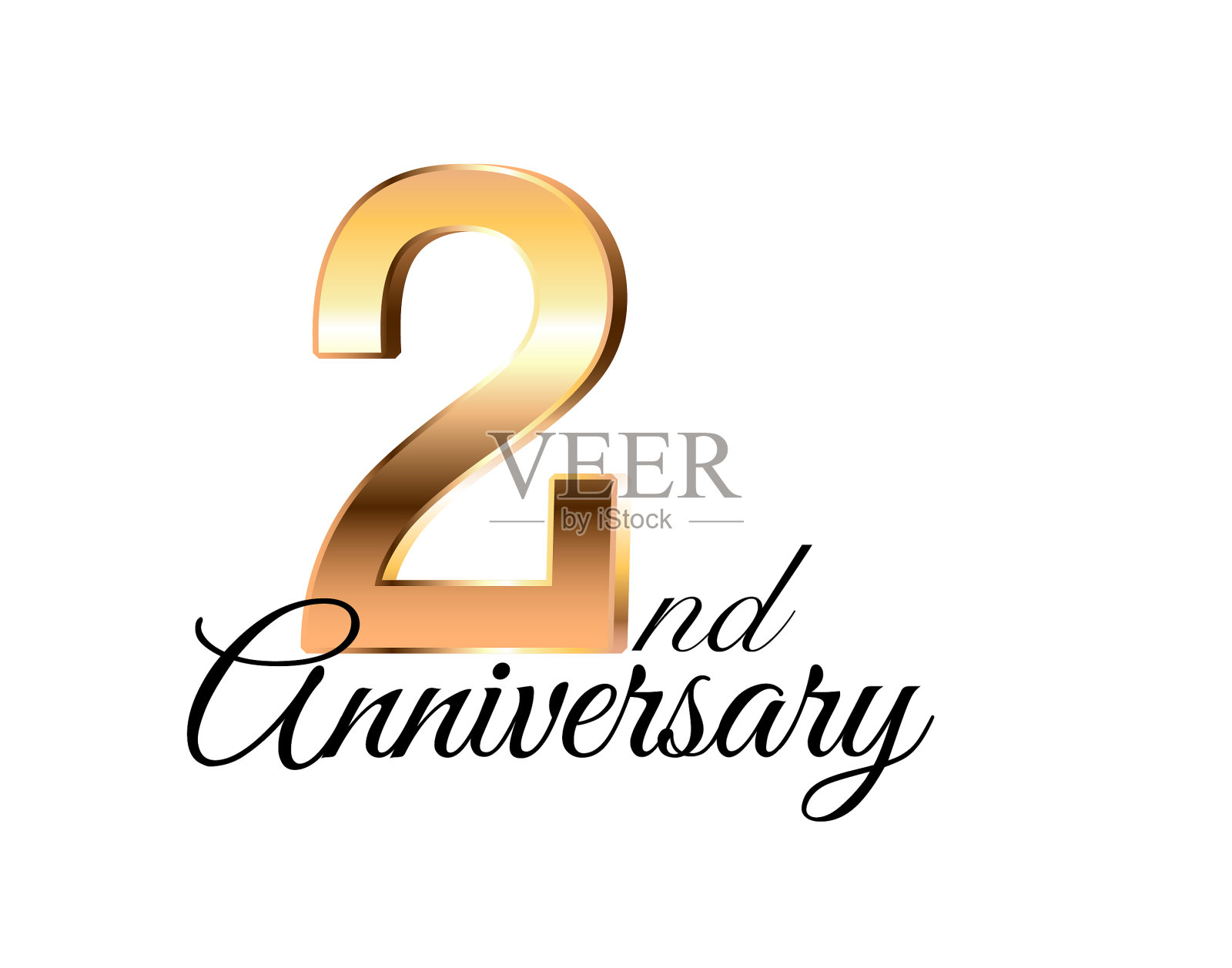 2年周年纪念日插画图片素材