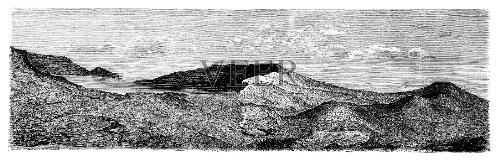 圣保罗岛的景色插画图片素材