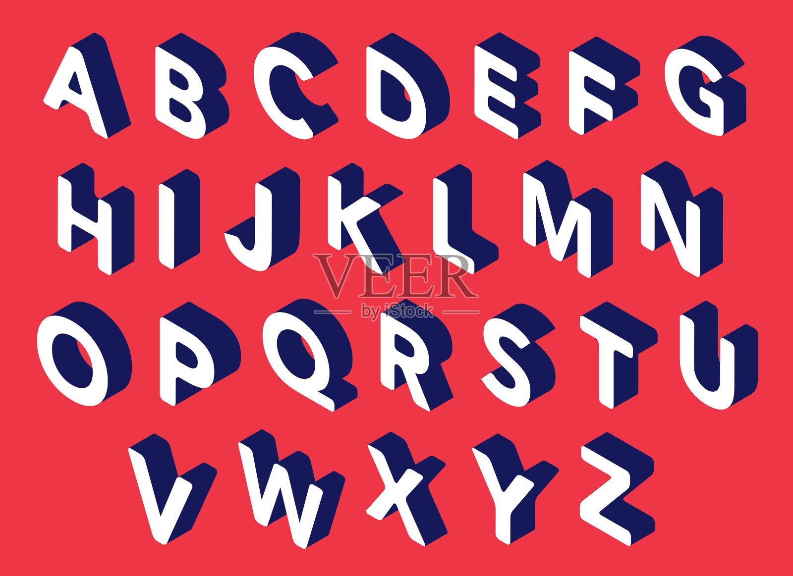 3D字母表合集插画图片素材