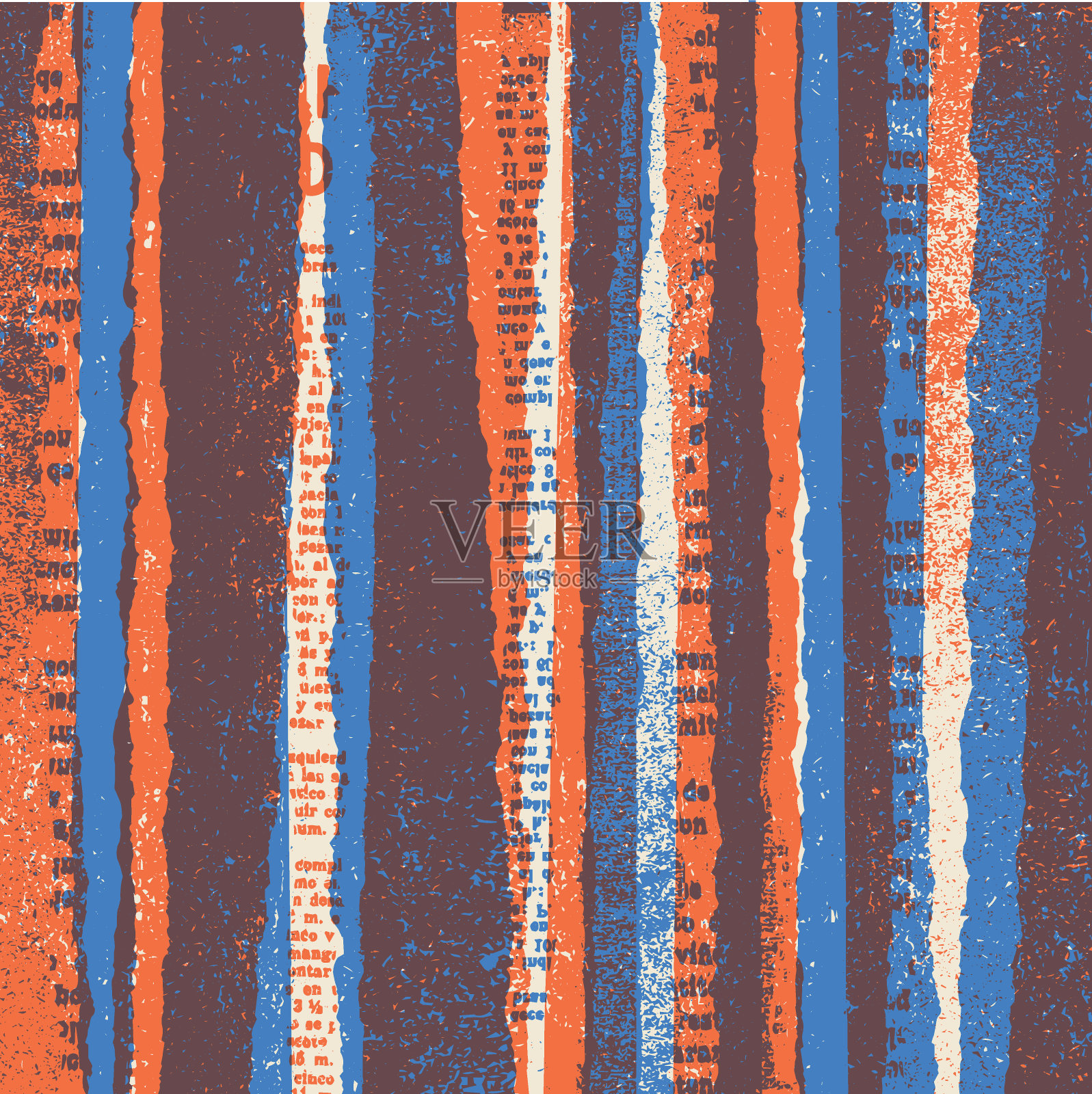 多色撕裂纸拼贴背景- v8插画图片素材