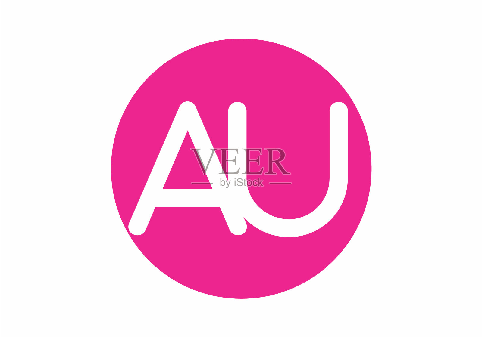 au首字母的图形形状插画图片素材