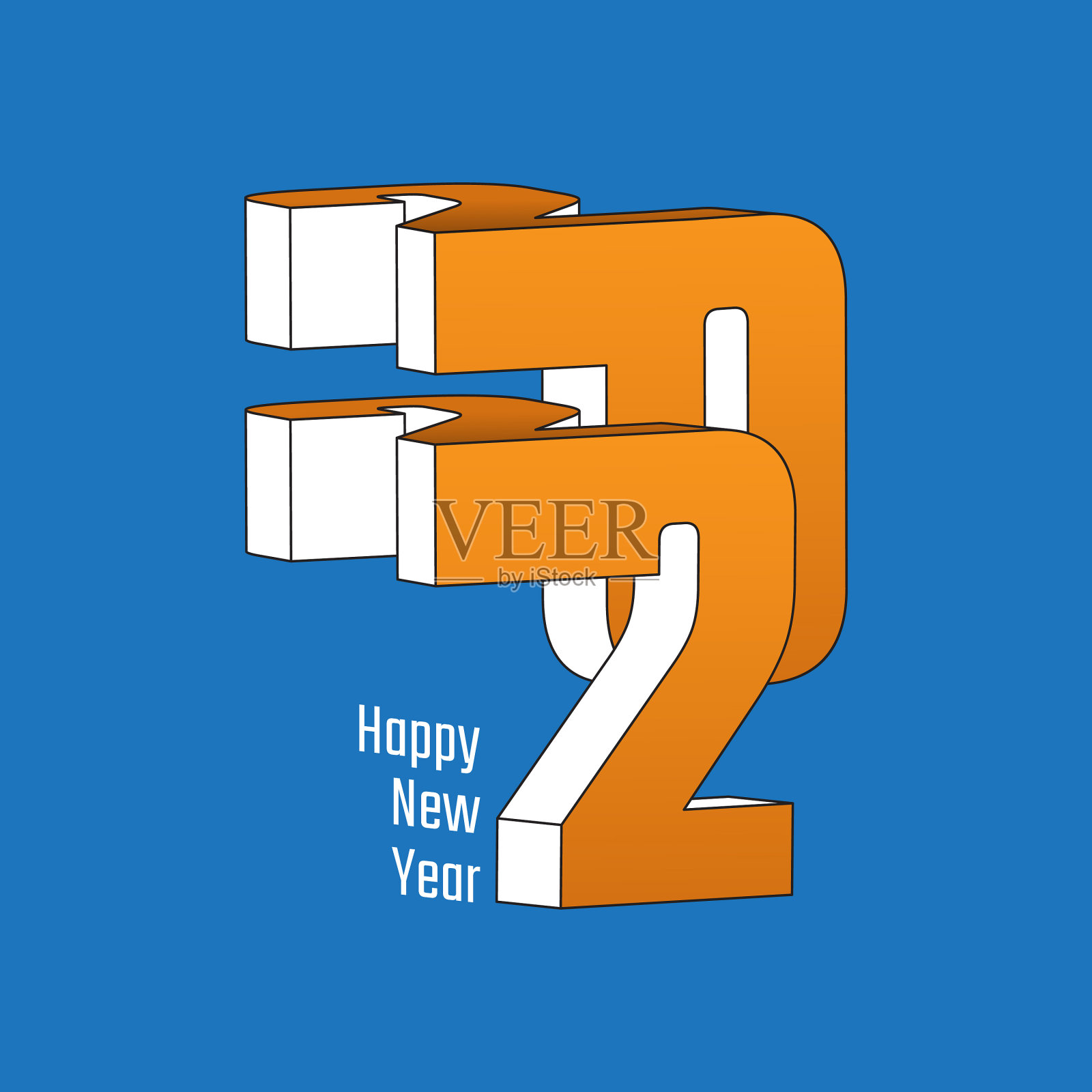 2022年3d排版数量与链接数插画图片素材