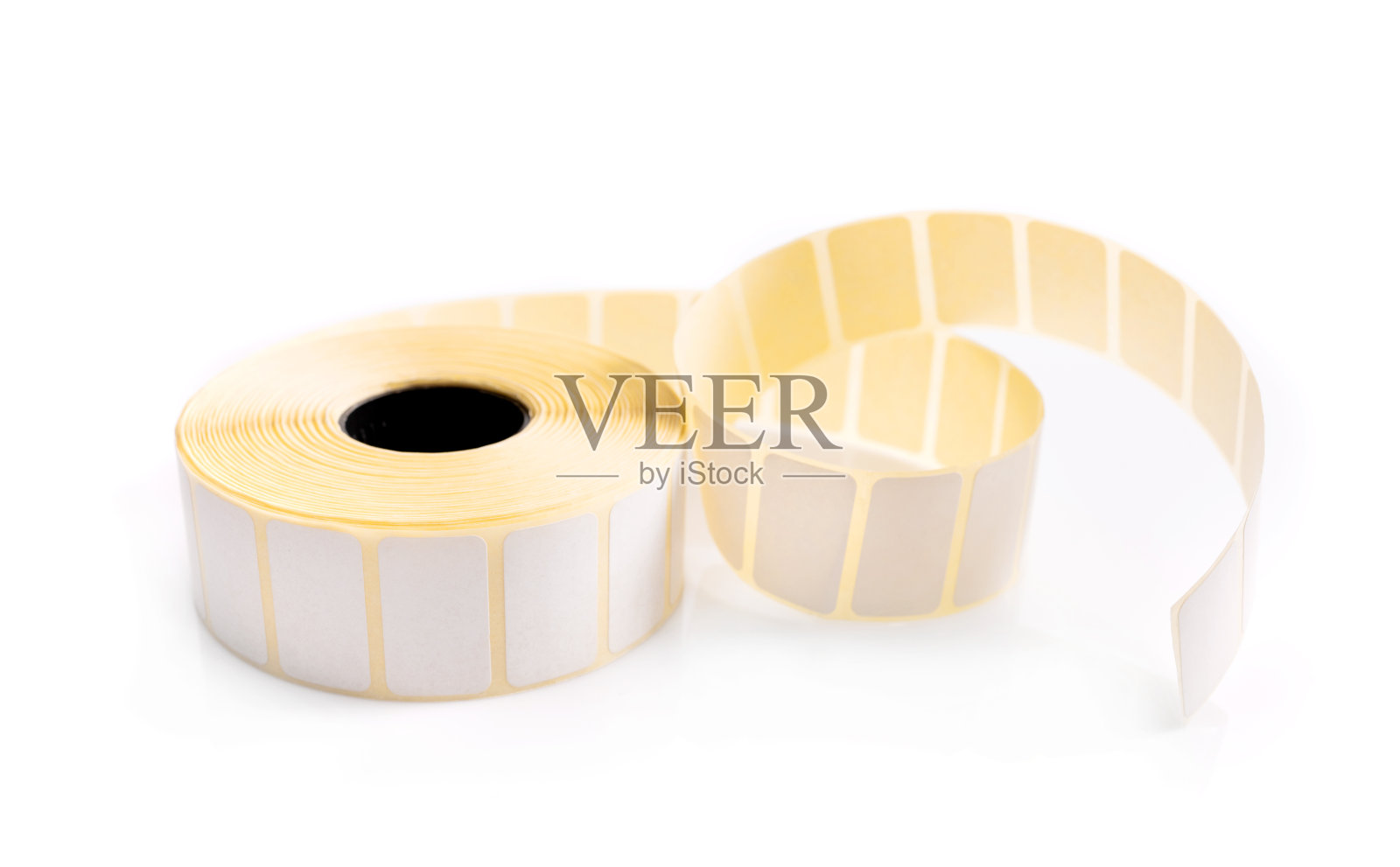 卷上条形码贴纸照片摄影图片