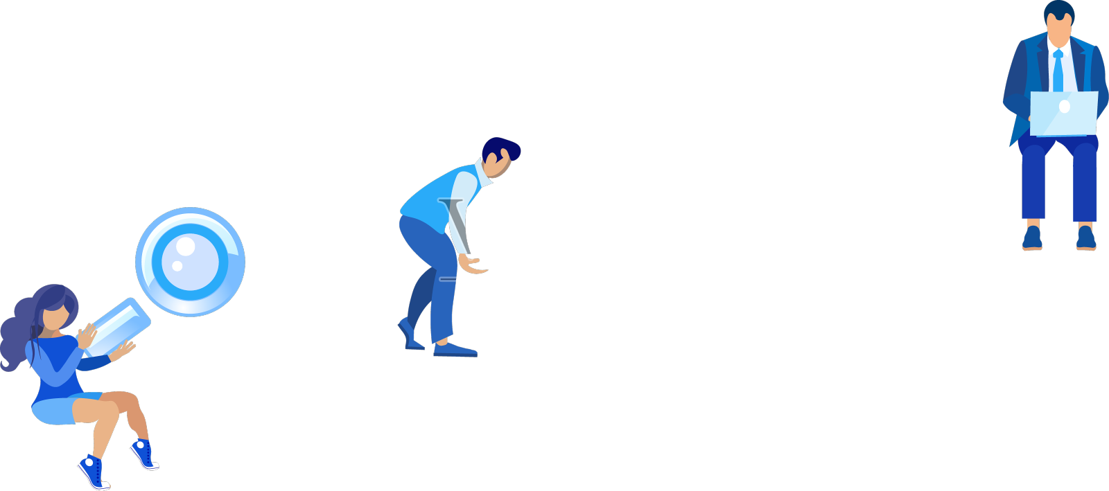 金币堆和卡通人物设计元素图片