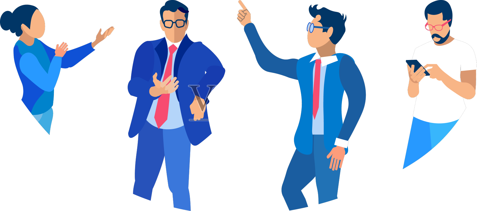 商务人士小组交流头脑风暴设计元素图片