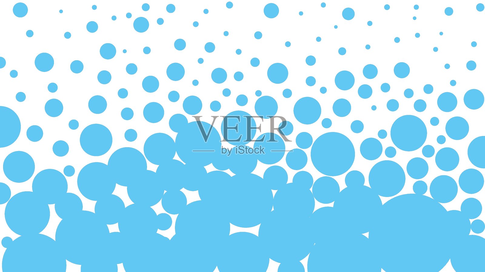 蓝色的泡沫的背景插画图片素材