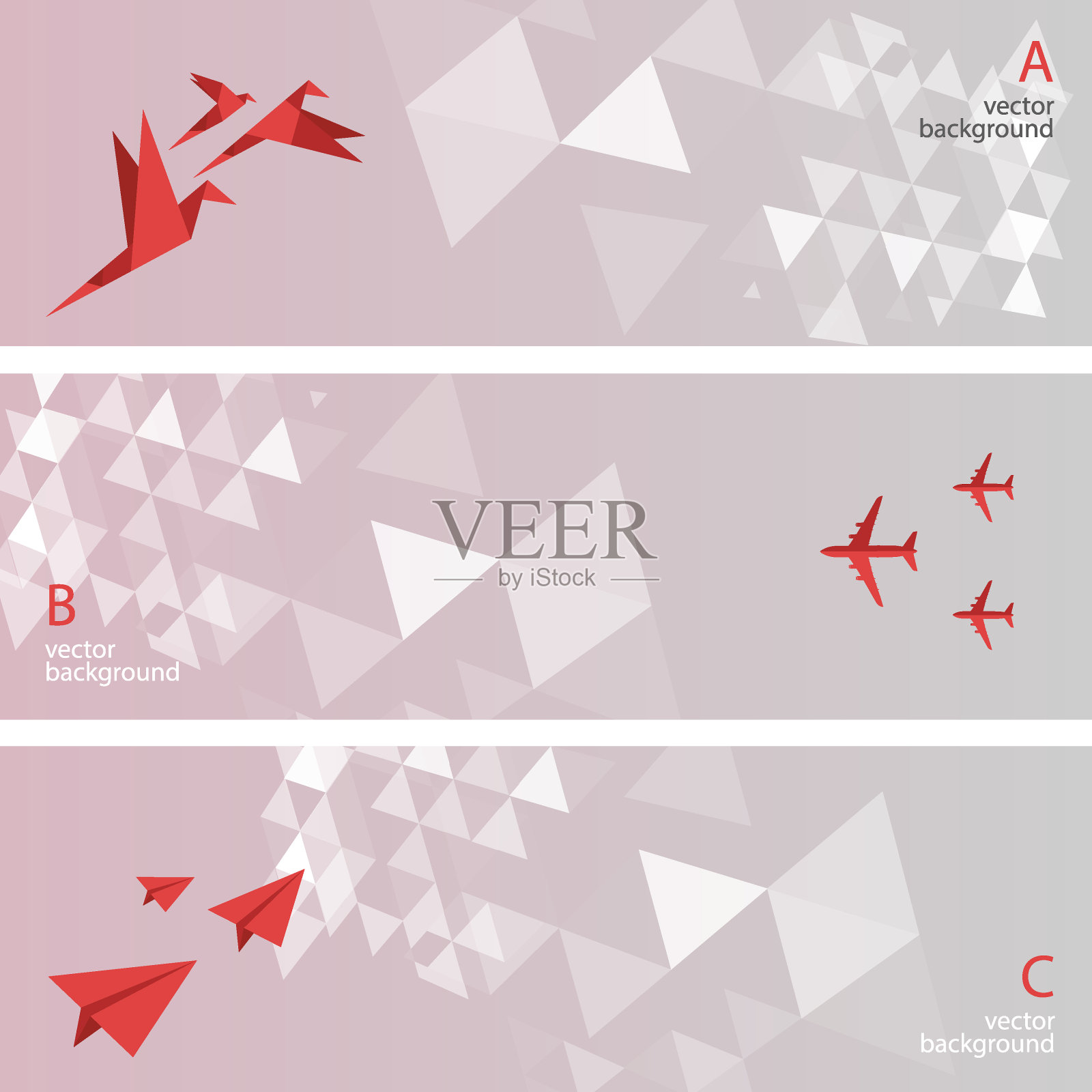 抽象背景横幅集插画图片素材