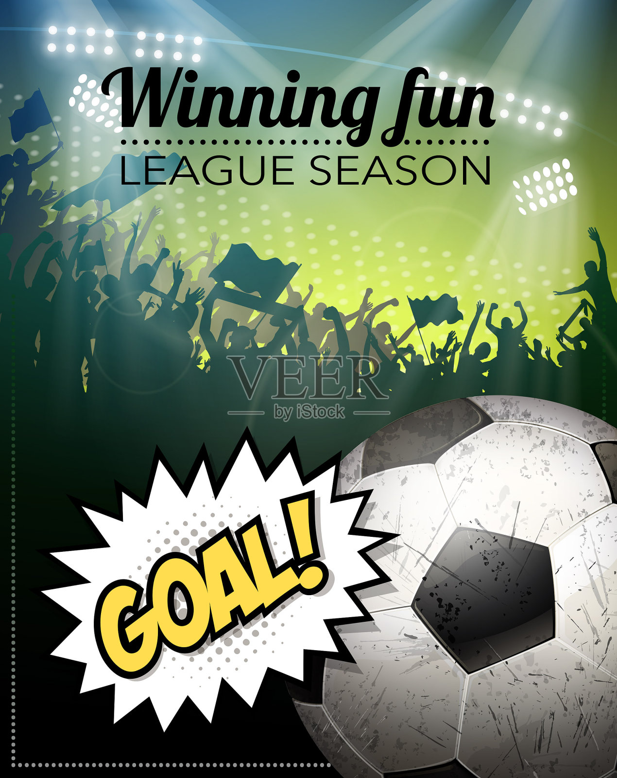 足球比赛的乐趣插画图片素材