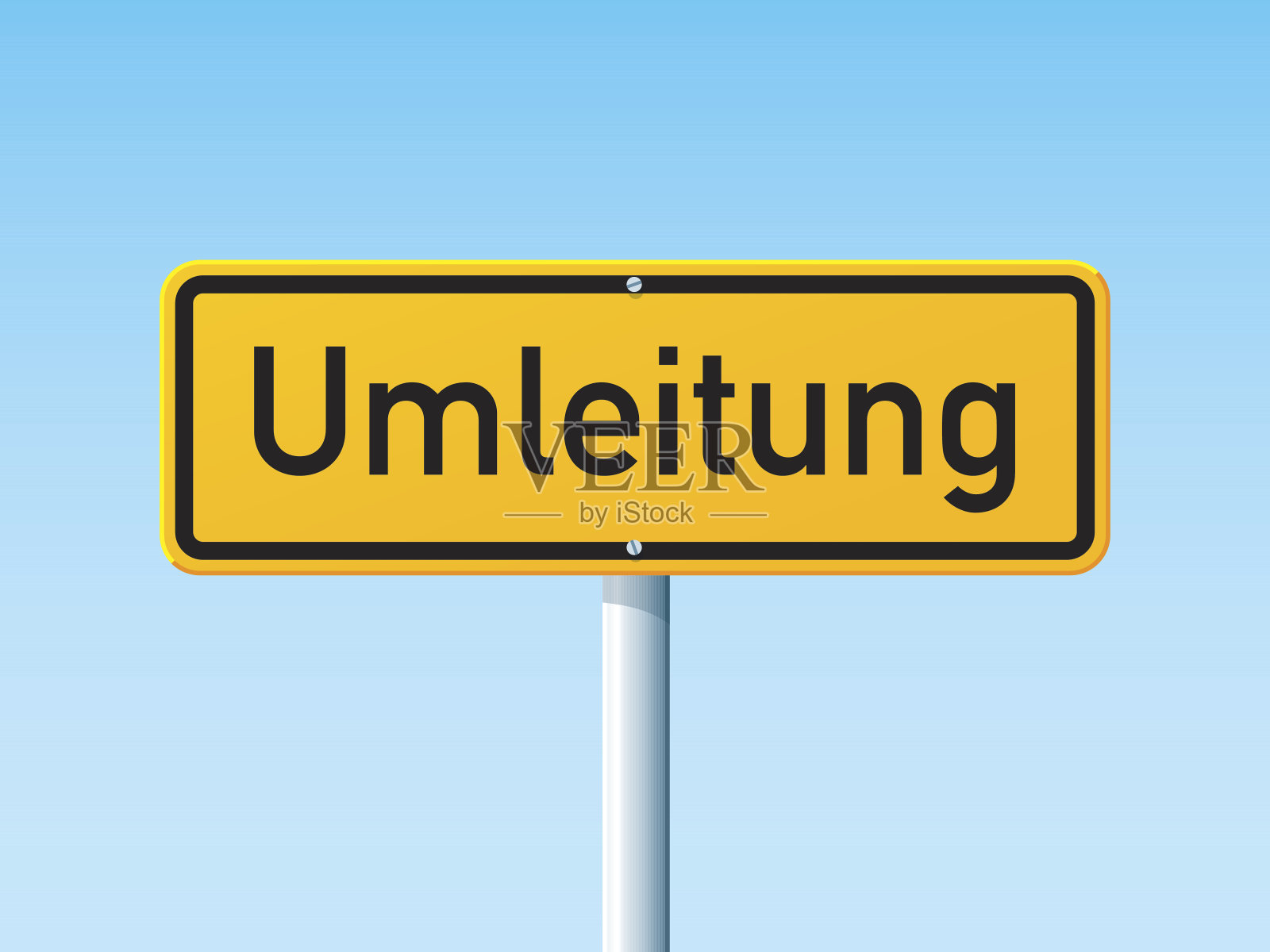 Umleitung导流德国路标设计元素图片