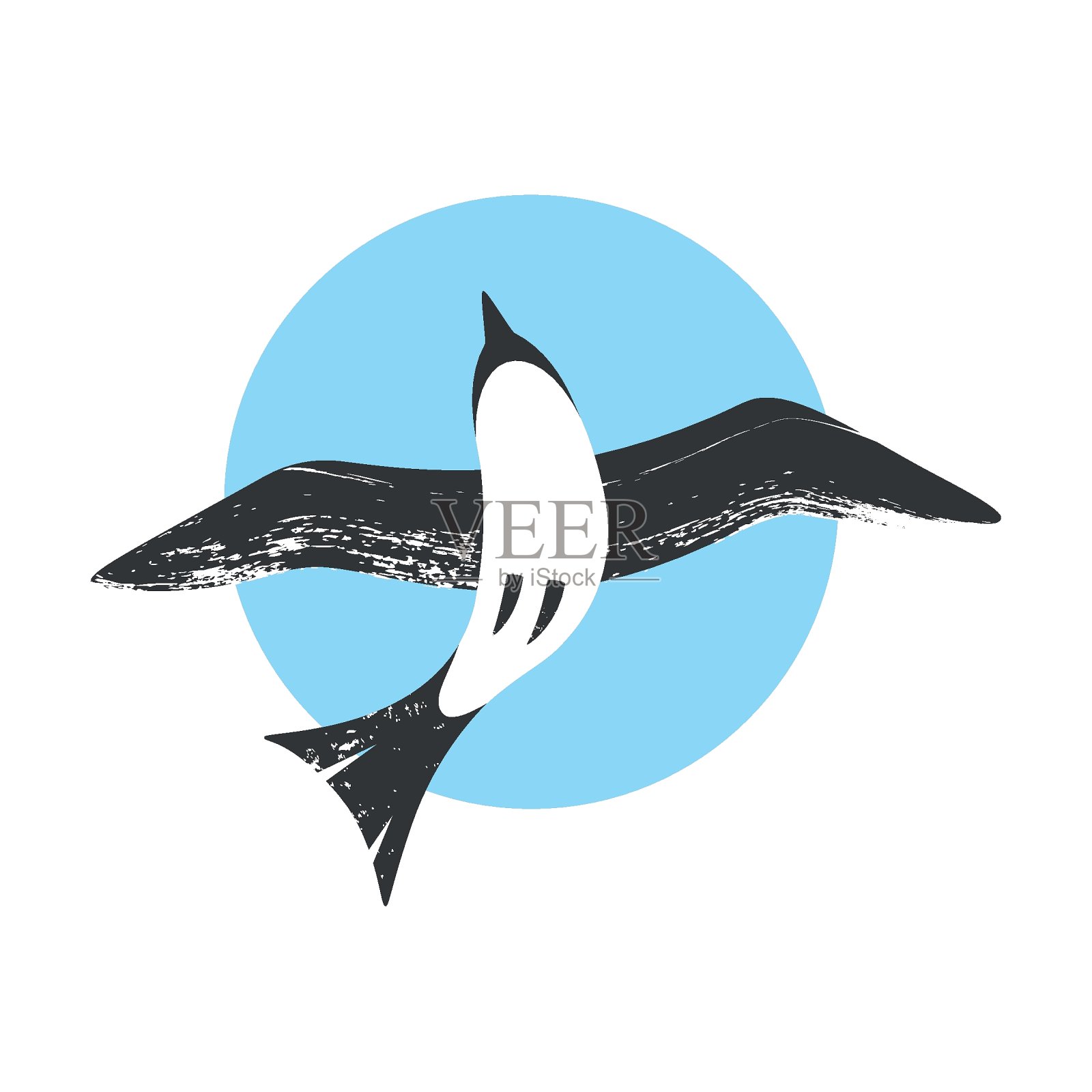 会飞的鸟插画图片素材