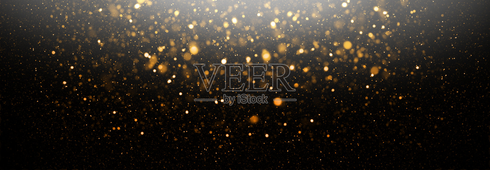 闪烁散焦灯抽象背景全景合成插画图片素材