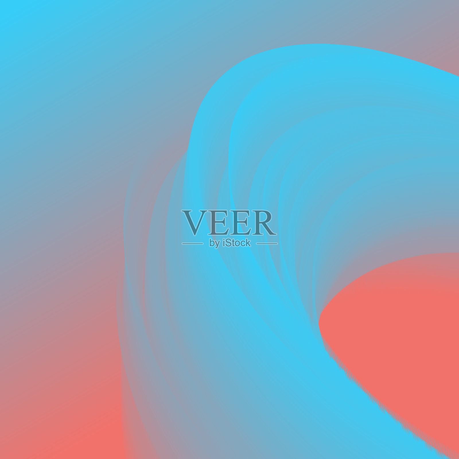 红色渐变背景上的流体抽象设计插画图片素材