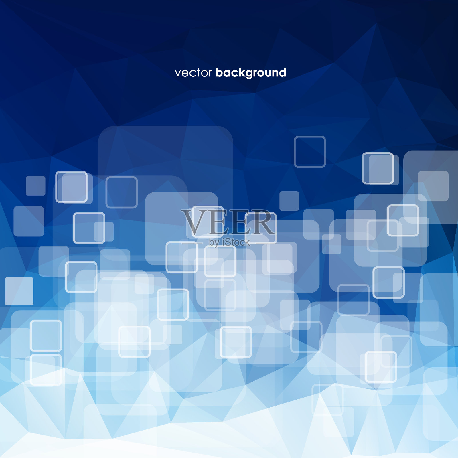 简单的像素设计与蓝色背景插画图片素材