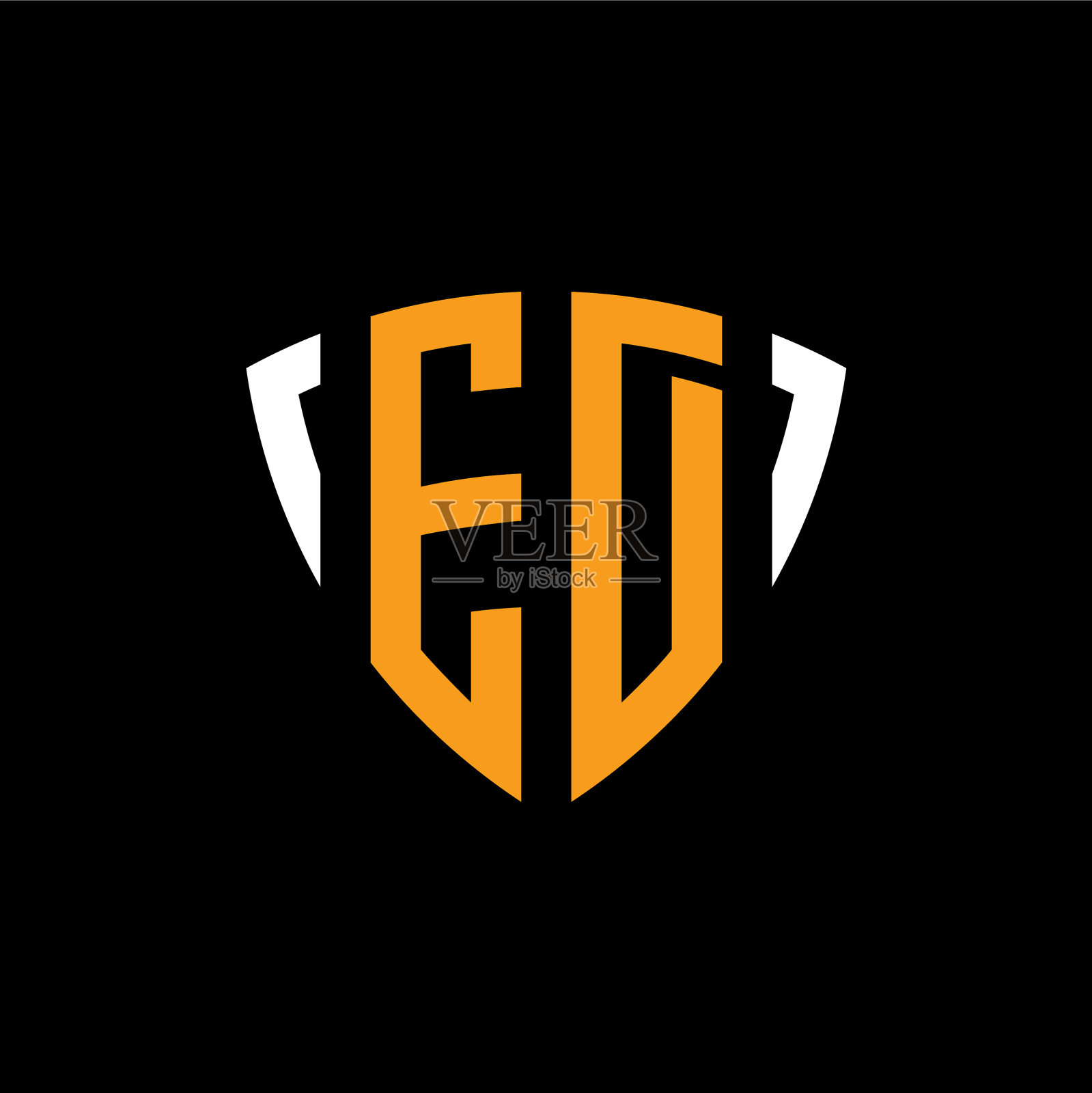 标识字母组合设计模板插画图片素材