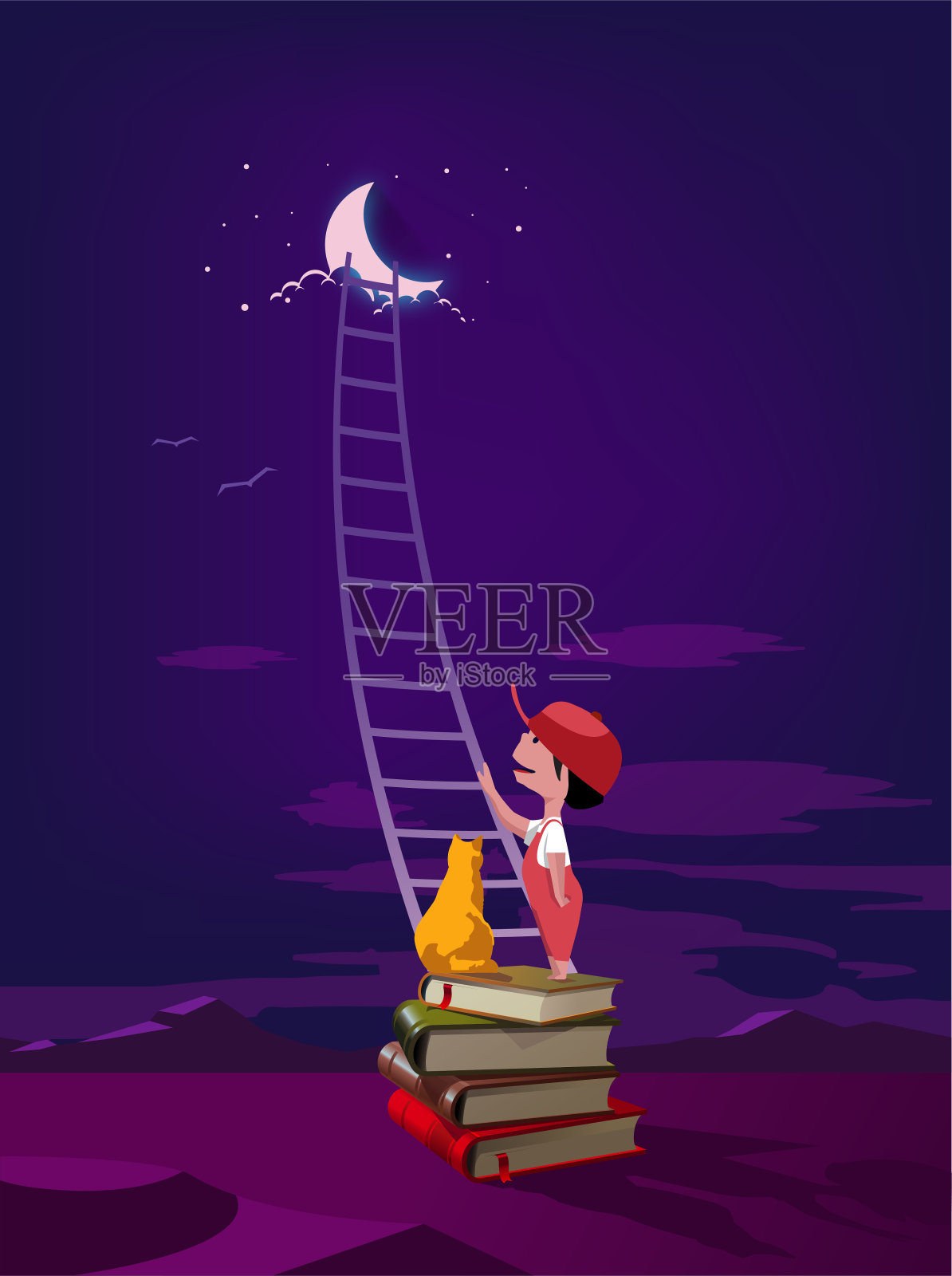 读书的好处插画图片素材