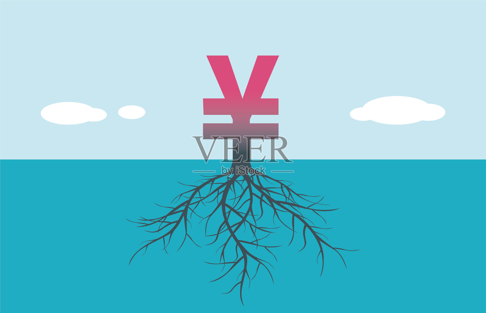 人民币注意插画图片素材