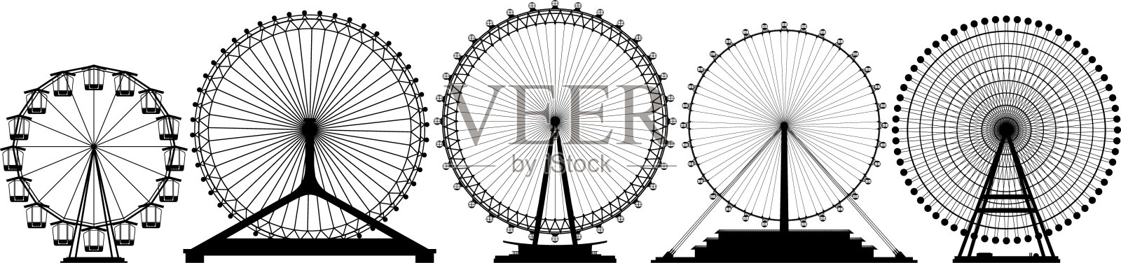 摩天轮插画图片素材