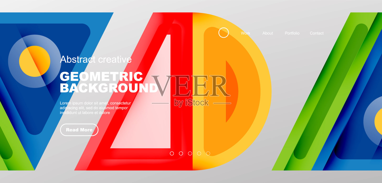 最小的登陆页几何形状业务插画图片素材