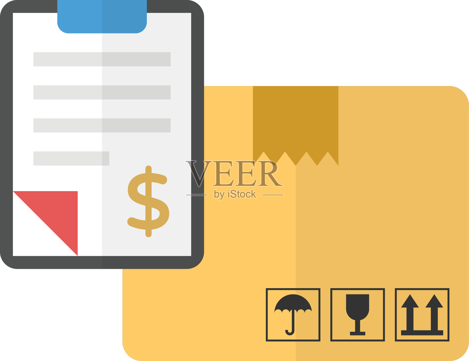 交付发票设计元素图片