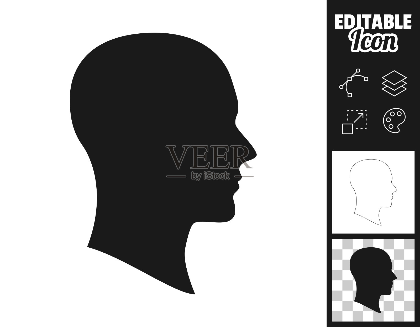 概要文件。图标设计。轻松地编辑插画图片素材