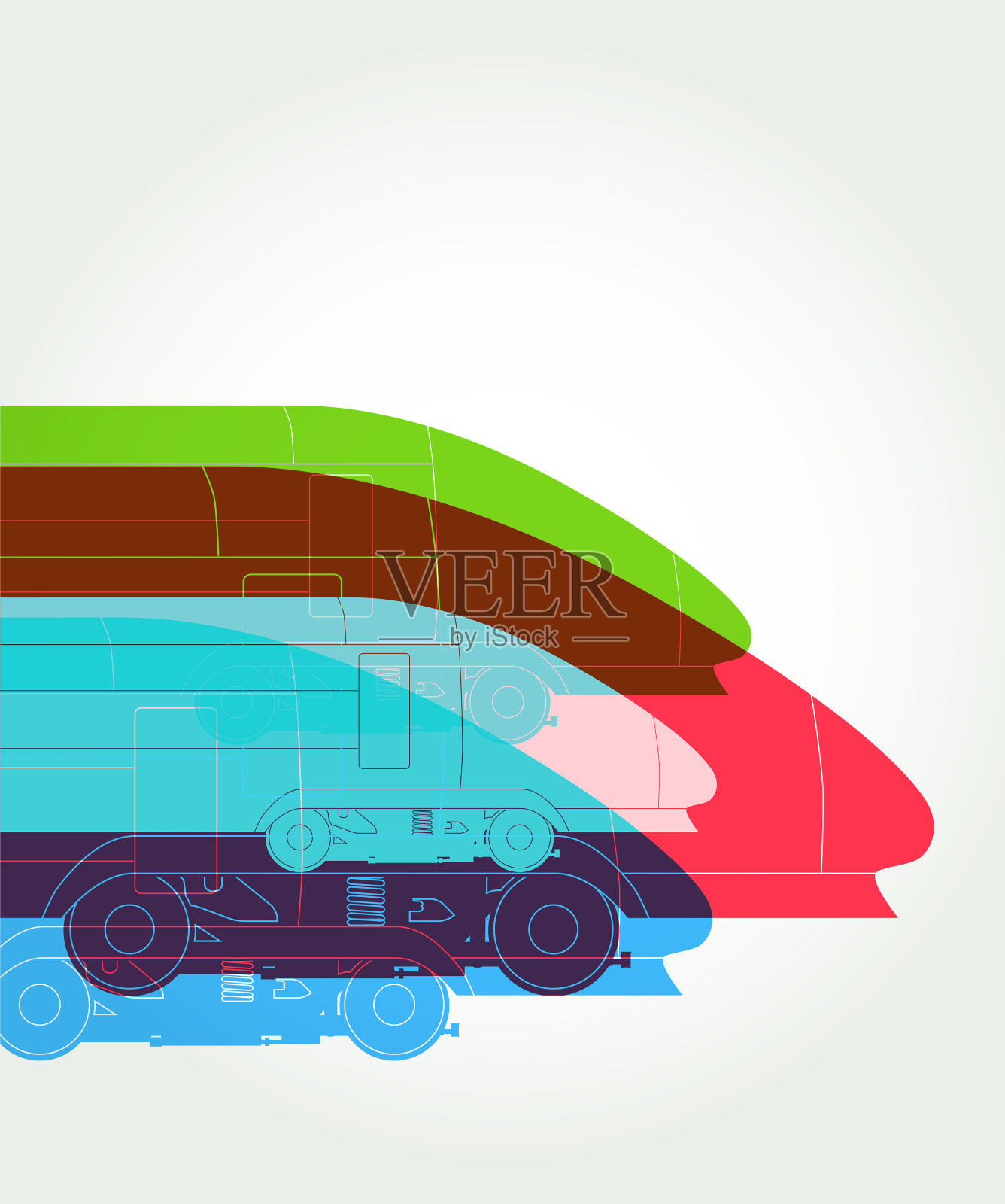 高速列车插画图片素材